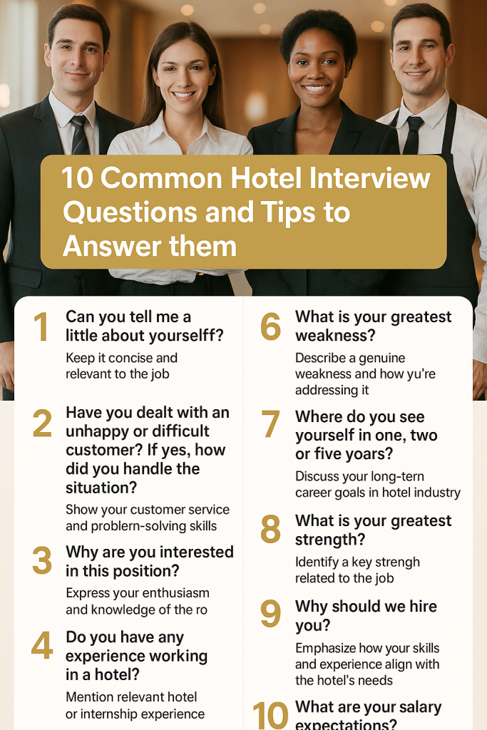 10 common hotel interview questions and tips to answer them perfectly