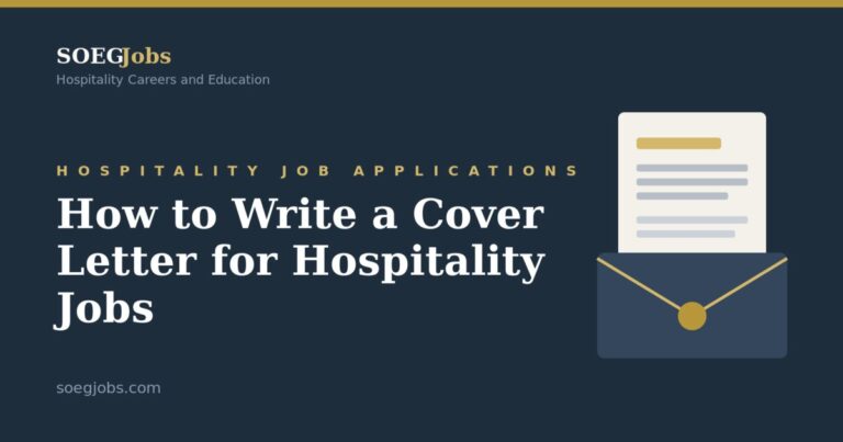 How to Write a Cover Letter for Hospitality Jobs